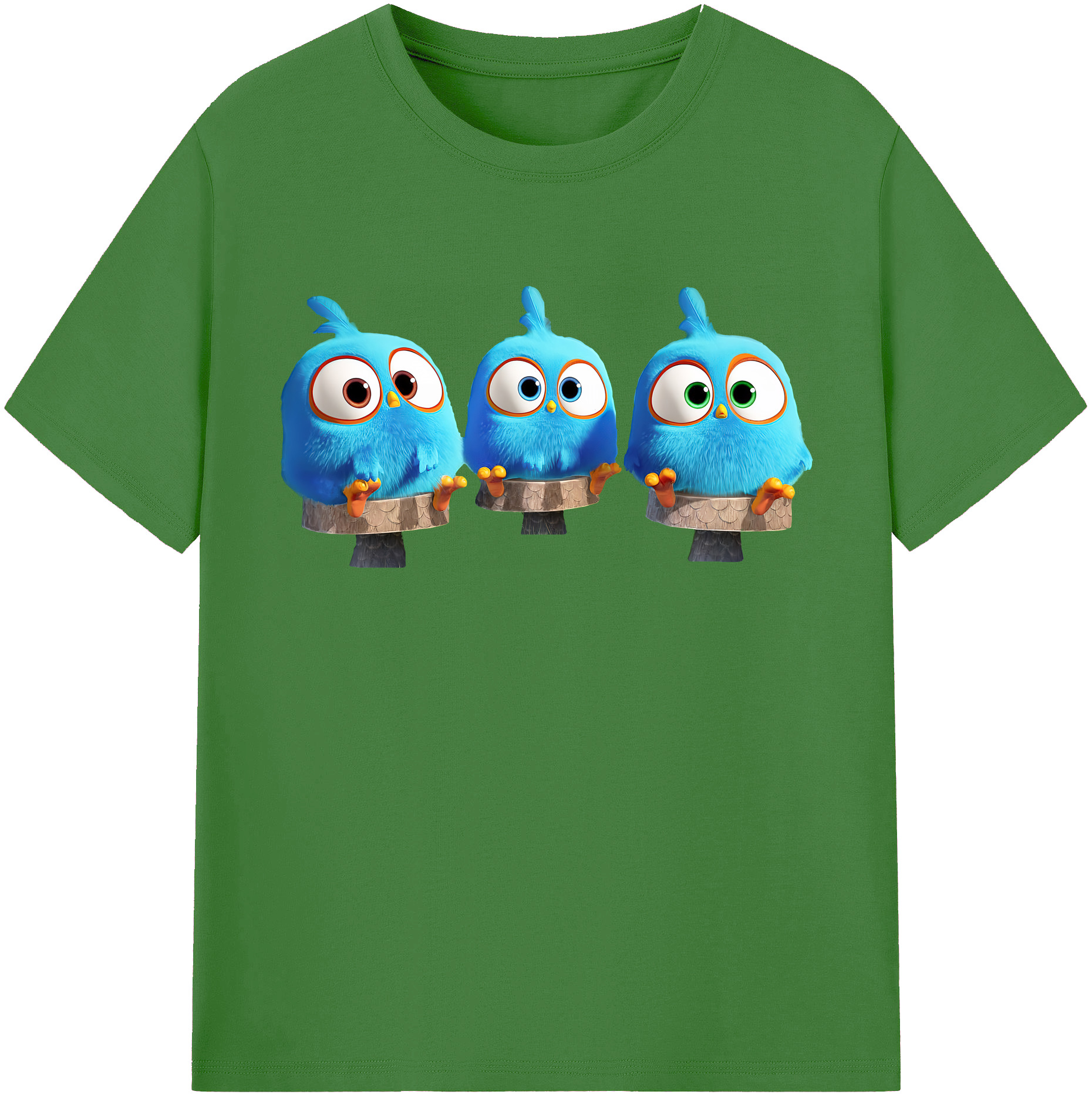 （画像用） Angry Birds アングリーバード レディースカジュアルプリントTシャツ（綿100％）